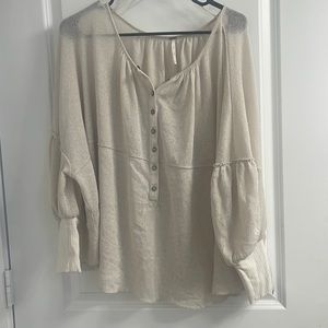 Free People Knit Henley blouse